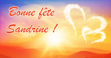 Aperçu de la carte : Bonne fête Sandrine !