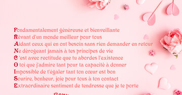 Aperçu de la carte : « Fondamentalement généreuse et bienveillante, Rêvant d'un monde meilleur pour tous, Aidant ceux qui... »