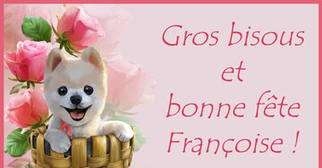 Aperçu de la carte : Gros bisous et bonne fête Françoise