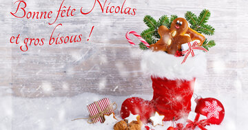 Aperçu de la carte : Bonne fête Nicolas
et gros bisous !