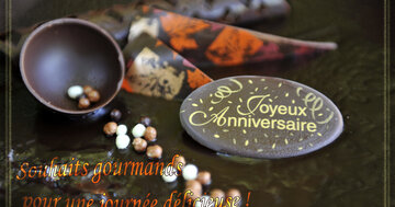 Aperçu de la carte : Souhaits gourmands
 pour une journée délicieuse ! Joyeux anniversaire