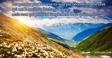 Aperçu de la carte : « Les gens heureux profitent simplement de ce qu'ils ont... »