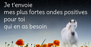 Aperçu de la carte : « Je t'envoie mes plus fortes ondes positives... »