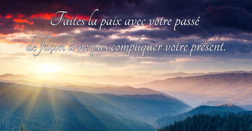 Aperçu de la carte : « Faites la paix avec votre passé pour un présent plus simple... »