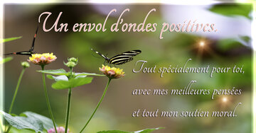 Aperçu de la carte : « Un envol d'ondes positives, avec mes meilleures pensées et mon soutien moral... »