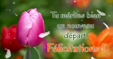 Aperçu de la carte : Tu mérites bienun nouveaudépart.Félicitations !