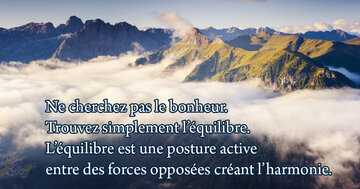 Aperçu de la carte : « Ne cherchez pas le bonheur. Trouvez simplement l'équilibre... »