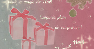Aperçu de la carte : Que la magie de Noël t'apporte plein de surprises !