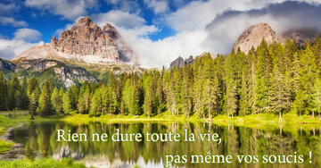 Aperçu de la carte : Rien ne dure toute la vie, pas même vos soucis !