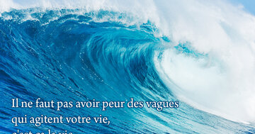 Aperçu de la carte : « Il ne faut pas avoir peur des vagues qui agitent votre vie... »