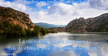 Aperçu de la carte : « Sur le chemin de la vie, il ne faut pas tomber mais se relever... »