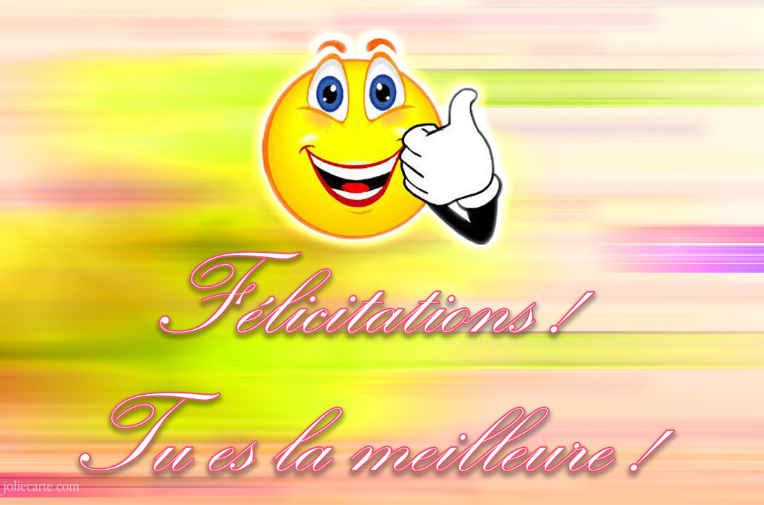 Un smiley jaune souriant lève le pouce en signe d'approbation sur un fond rayé et flou aux tons chauds et vifs.