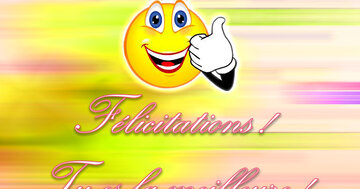 Aperçu de la carte : Félicitations tu es la meilleure !