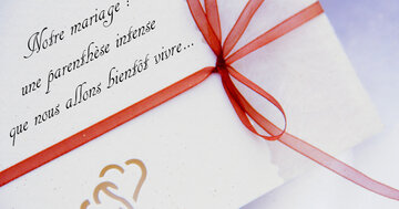 Aperçu de la carte : Notre mariage :
une parenthèse intense
que nous allons bientôt vivre.