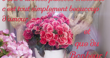 Aperçu de la carte : « Tant d'années passées ensemble, c'est beaucoup d'amour et de bonheur... »