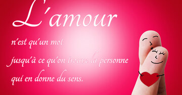 Aperçu de la carte : « L'amour n'est qu'un mot jusqu'à ce qu'on trouve la personne qui... »