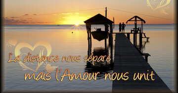 Aperçu de la carte : La distance nous sépare mais l'Amour nous unit