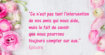 Aperçu de la carte : « Ce n'est pas tant l'intervention de nos amis qui nous aide, mais savoir... »