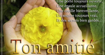 Aperçu de la carte : « Une main toujours offerte, Une porte toujours ouverte... »