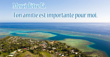 Aperçu de la carte : Merci d' être là. Ton amitié est importante pour moi.