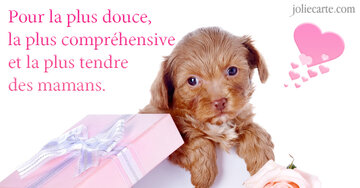 Aperçu de la carte : « Pour la plus douce, la plus compréhensive et la plus tendre des mamans... »