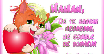 Aperçu de la carte : « Maman, de te savoir heureuse me comble de bonheur... »