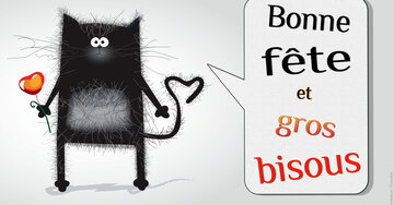 Aperçu de la carte : Bisous et bonne fête