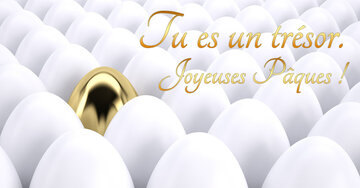 Aperçu de la carte : Tu es un trésor. Joyeuses Pâques !