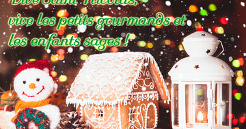 Aperçu de la carte : « Vive Saint Nicolas, les petits gourmands et les enfants sages... »