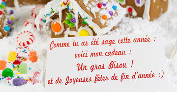 Aperçu de la carte : « Comme tu as été sage cette année, voici mon cadeau... »