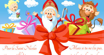Aperçu de la carte : « Pour la Saint Nicolas si tu es gentil(le) tu auras des bonbons... »