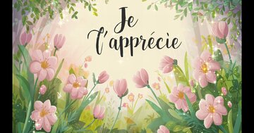 Aperçu de la carte : Je t'apprécie