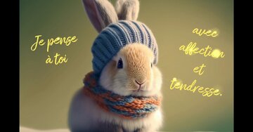 Aperçu de la carte : Je pense à toi  avec affection et tendresse.