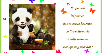 Aperçu de la carte : « La pensée que tu seras heureux de lire cette carte m'enthousiasme... »