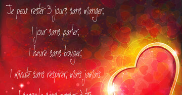 Aperçu de la carte : « Je peux rester des jours sans... mais jamais sans penser à toi... »