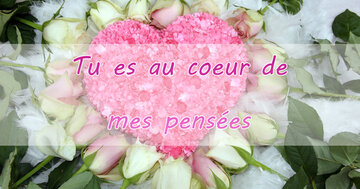 Aperçu de la carte : Tu es au coeur de mes pensées