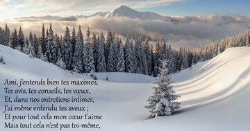 Aperçu de la carte : « Ami, j'entends tes conseils... mais c'est toi-même que je veux... »
