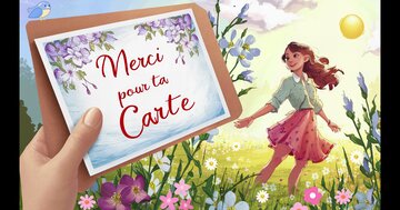 Aperçu de la carte : « Ta carte m'a beaucoup touché(e) ! Un grand merci pour cette jolie attention... »