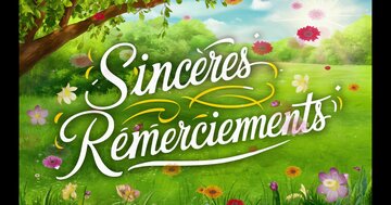 Aperçu de la carte : Sincères Remerciements