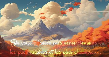 Aperçu de la carte : « Je vous adresse mes remerciements sincères... »