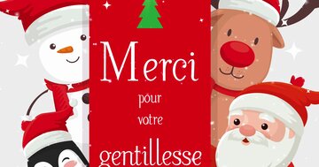 Aperçu de la carte : Merci pour ta gentillesse