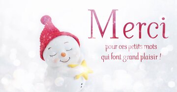 Aperçu de la carte : Merci pour ces petits mots qui font grand plaisir !