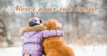 Aperçu de la carte : Merci pour ton amitié