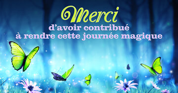 Aperçu de la carte : Merci d'avoir contribué à rendre cette journée magique