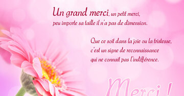 Aperçu de la carte : « Un grand merci, un petit merci, peu importe sa taille, c'est un signe de reconnaissance... »