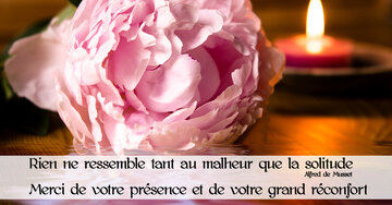 Aperçu de la carte : « Merci de votre présence et de votre grand réconfort... »