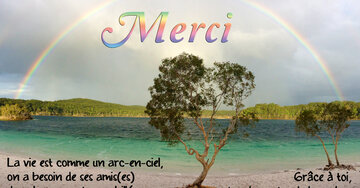 Aperçu de la carte : « La vie est comme un arc-en-ciel, on a besoin de ses amis... »