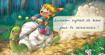 Aperçu de la carte : Livraison express de bisous pour te remercier !