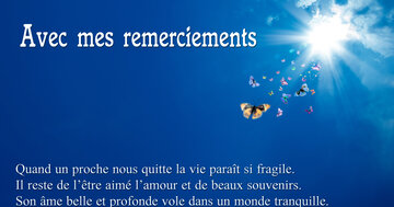 Aperçu de la carte : « Sensibles à votre délicatesse, nous vous exprimons nos sincères remerciements... »