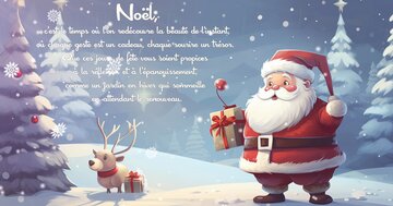 Aperçu de la carte : « Noël, c'est le temps où l'on redécouvre la beauté de l'instant... »